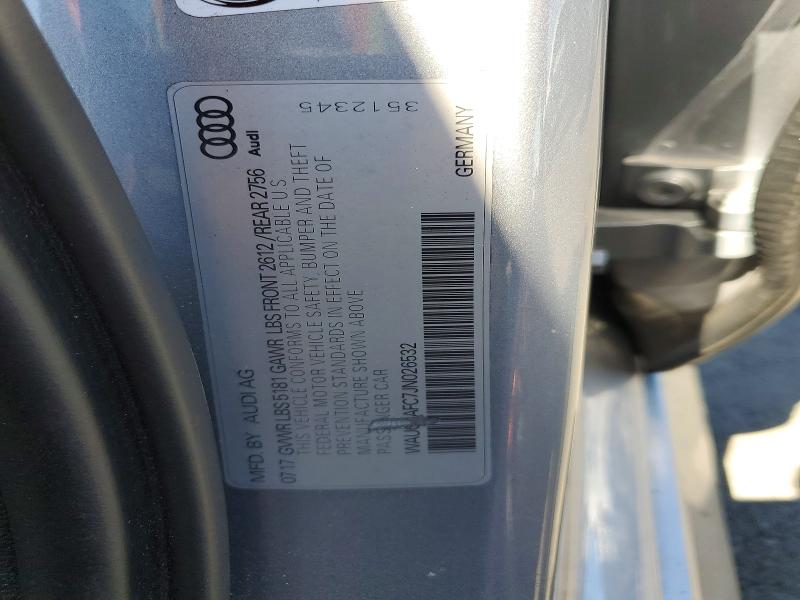 2018 Audi A6 მანქანა იყიდება აუქციონზე, vin: WAUG8AFC7JN026532, აუქციონის ნომერი: 57070636