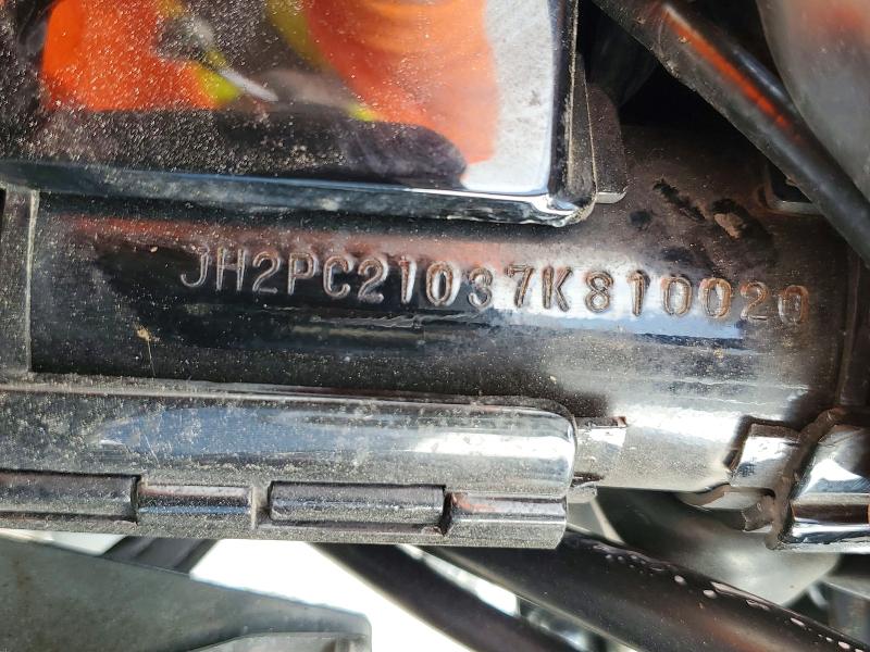 58387636 :رقم المزاد ، JH2PC21037K810020 vin ، 2007 Honda Vt600 مزاد بيع