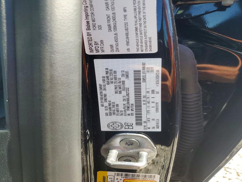57059396 :رقم المزاد ، 1FMCU9H68LUB27232 vin ، 2020 Ford Escape مزاد بيع
