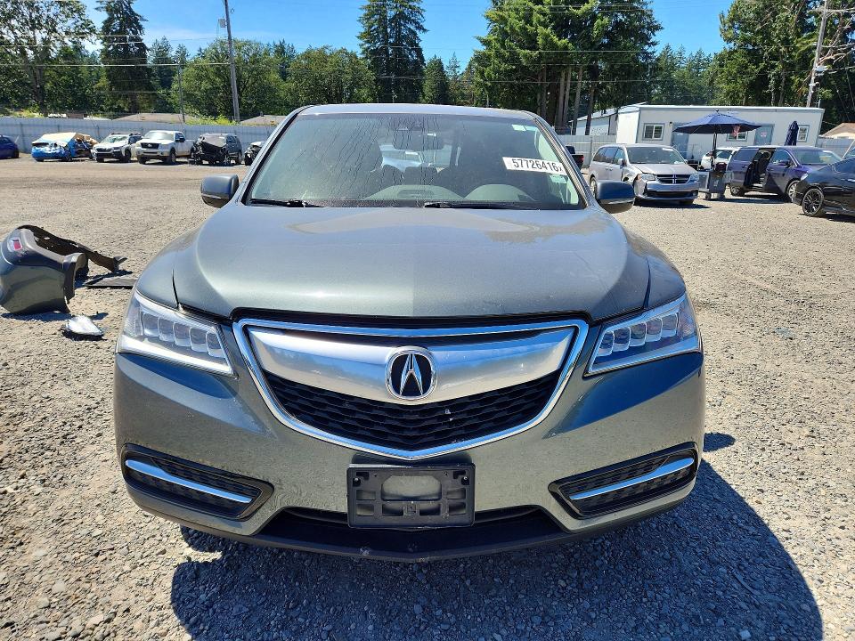 57726416 :رقم المزاد ، 5FRYD4H49FB021864 vin ، 2015 Acura Mdx مزاد بيع