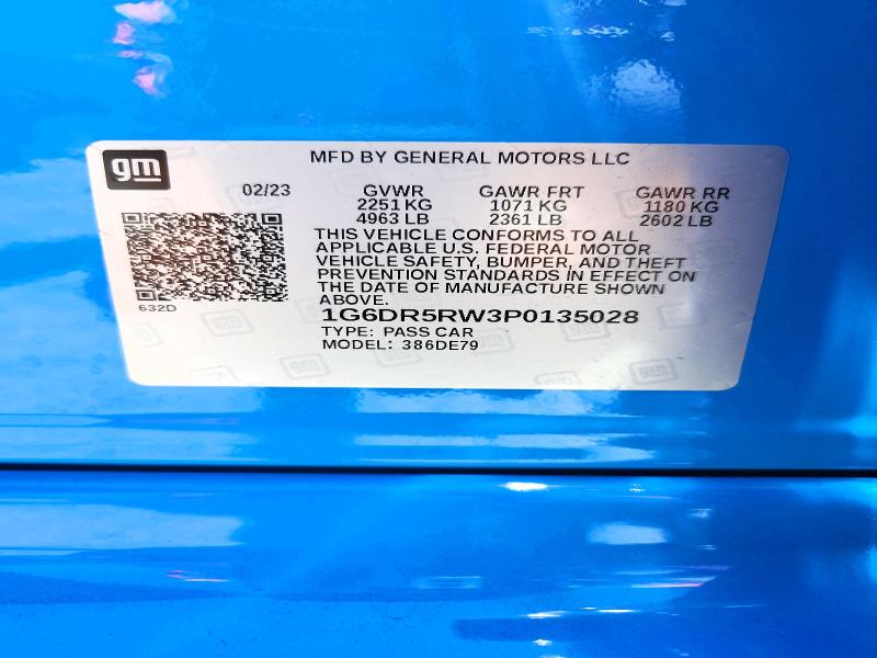 Продажа на аукционе авто 2023 Cadillac Ct5-v, vin: 1G6DR5RW3P0135028, номер лота: 56055046
