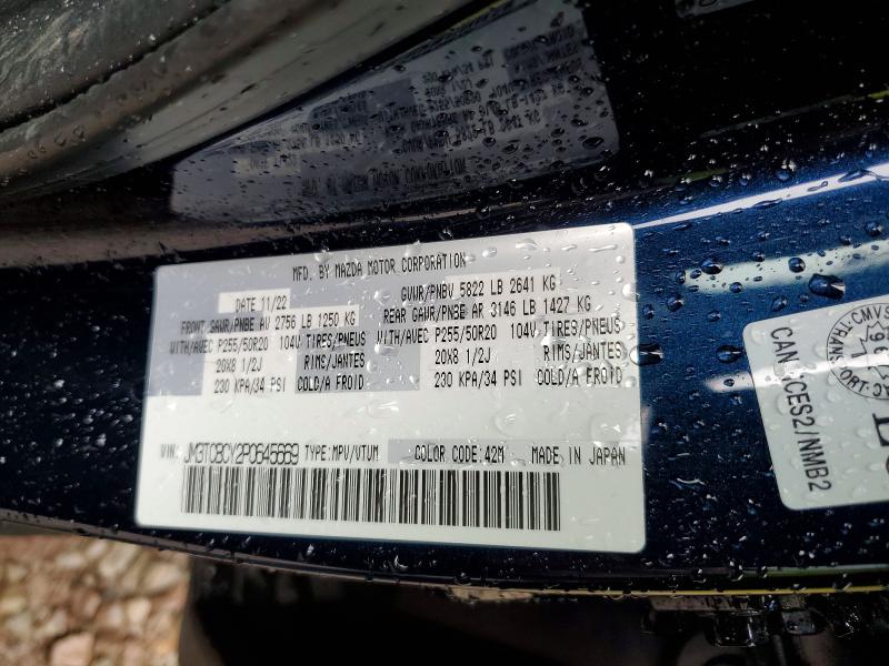58901066 :رقم المزاد ، JM3TCBCY2P0645669 vin ، 2023 Mazda Cx-90 مزاد بيع