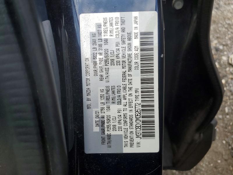 Продажа на аукционе авто 2021 Mazda Cx-9, vin: JM3TCBDY0M0526772, номер лота: 58084346