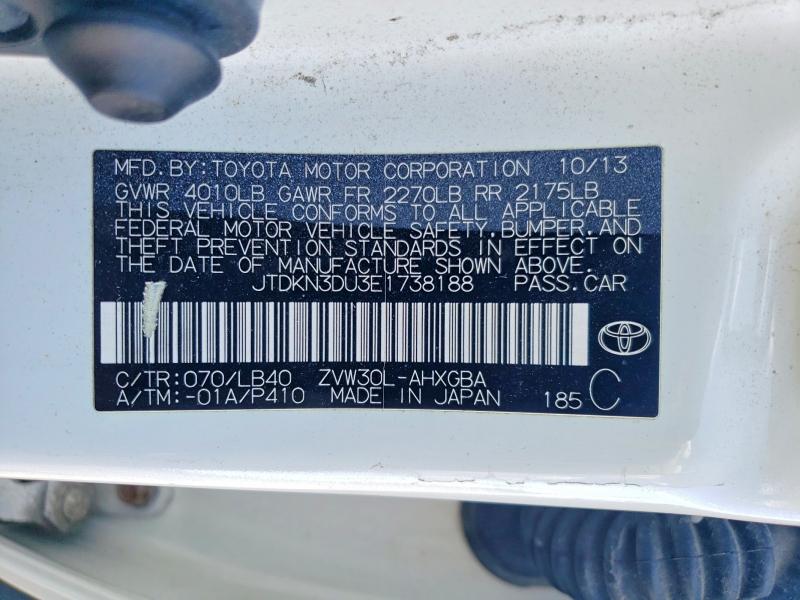 Продажа на аукционе авто 2014 Toyota Prius, vin: JTDKN3DU3E1738188, номер лота: 57376576