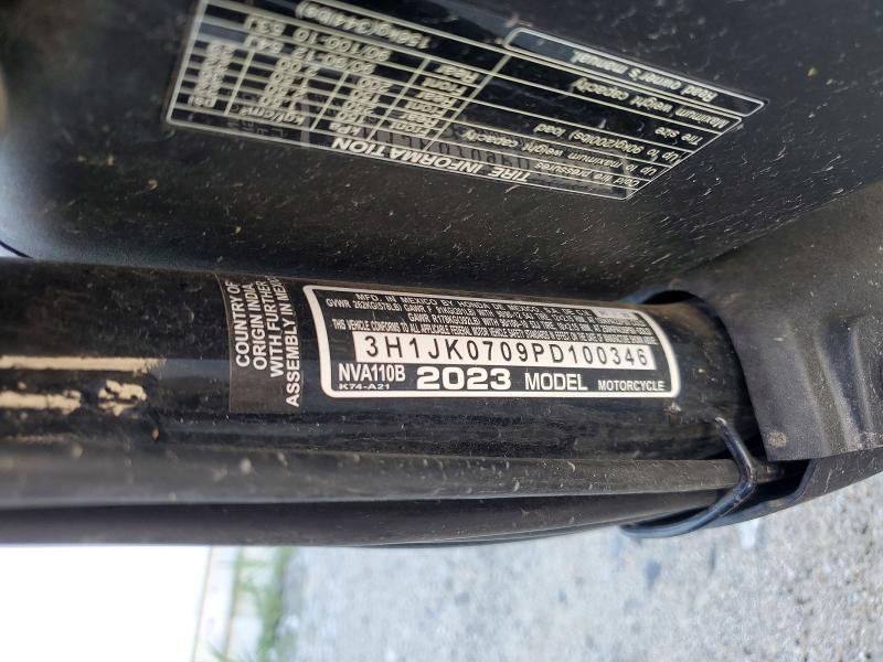 2023 Honda Nva110 მანქანა იყიდება აუქციონზე, vin: 3H1JK0709PD100346, აუქციონის ნომერი: 58223256
