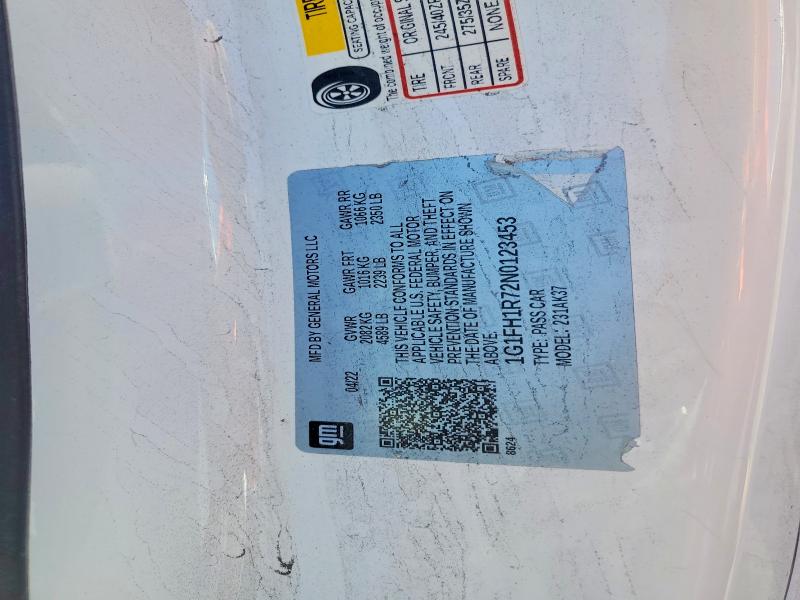 2022 Chevrolet Camaro მანქანა იყიდება აუქციონზე, vin: 1G1FH1R72N0123453, აუქციონის ნომერი: 58050816