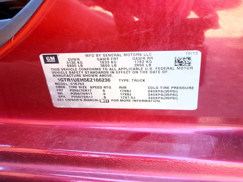 57155466 :رقم المزاد ، 1GTR1UEH5EZ166236 vin ، 2014 Gmc Sierra مزاد بيع