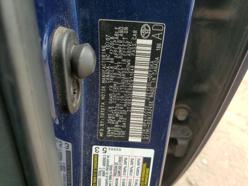 56858716 :رقم المزاد ، 2T1BR32E08C911648 vin ، 2008 Toyota Corolla مزاد بيع