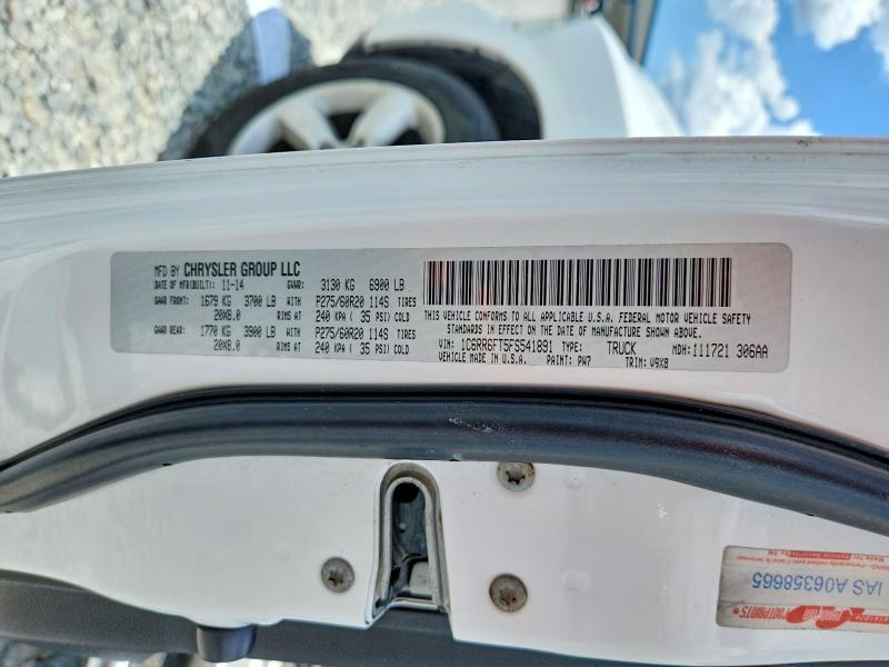 58636036 :رقم المزاد ، 1C6RR6FT5FS541891 vin ، 2015 Ram 1500 مزاد بيع