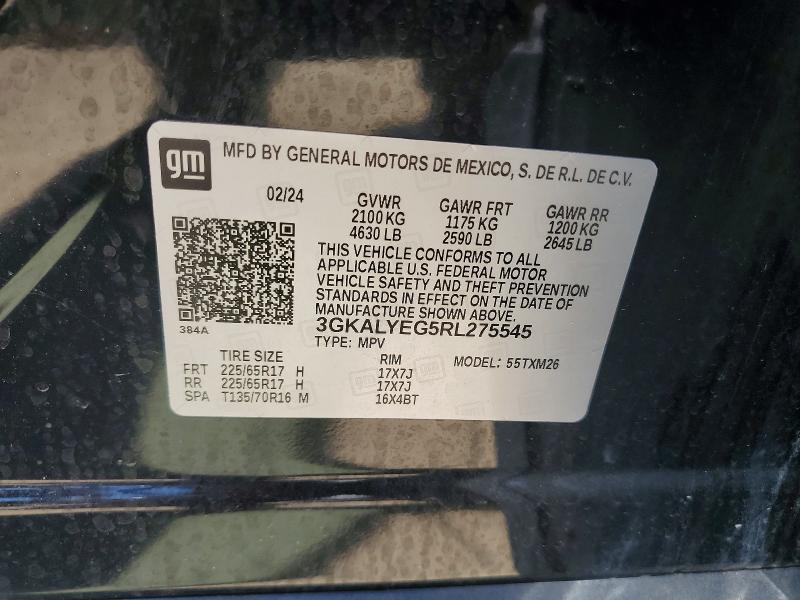 Aukcja sprzedaży 2024 Gmc Terrain, vin: 3GKALYEG5RL275545, numer aukcji: 55890586