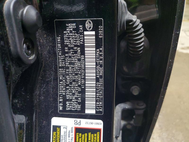 Aukcja sprzedaży 2015 Toyota Camry, vin: 4T1BF1FK2FU952789, numer aukcji: 57746746