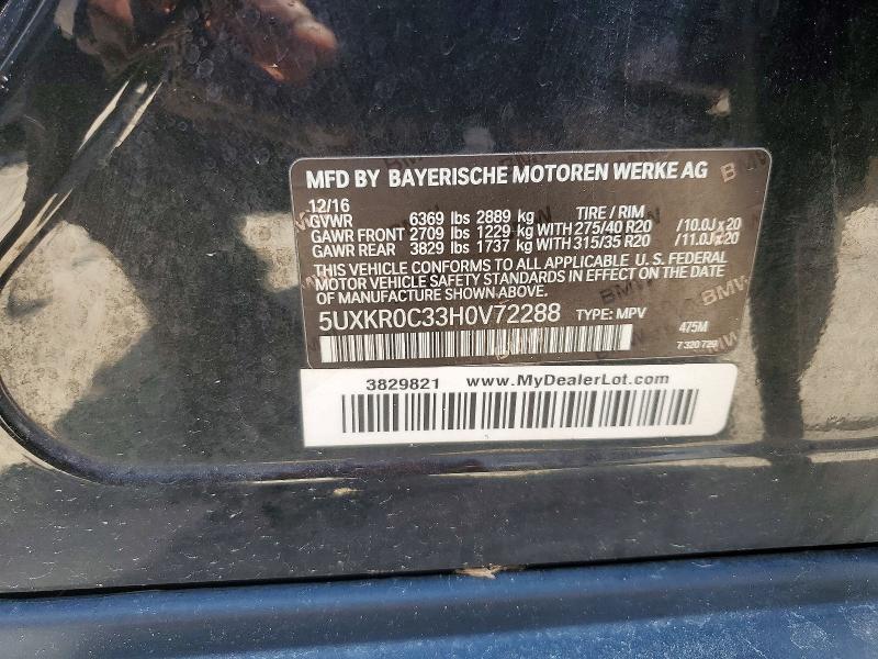 Продаж на аукціоні авто 2017 Bmw X5, vin: 5UXKR0C33H0V72288, номер лоту: 58835206