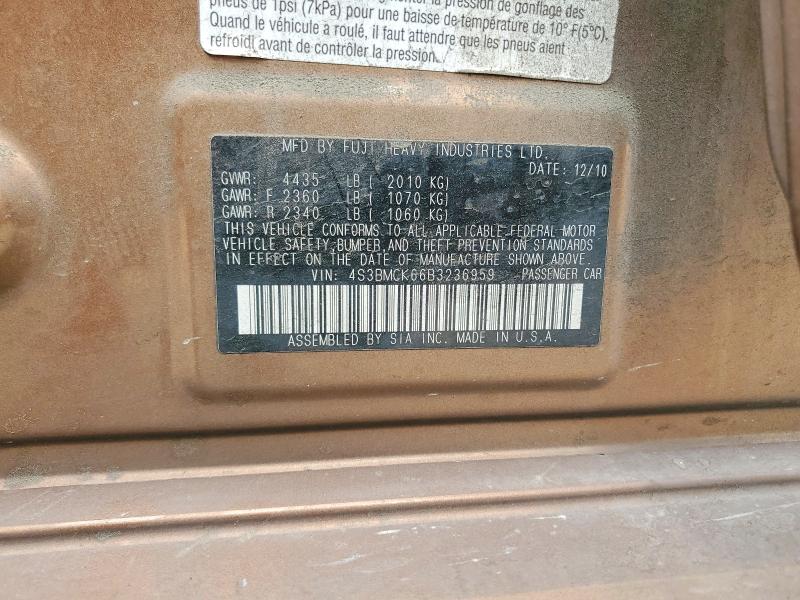 Продажа на аукционе авто 2011 Subaru Legacy, vin: 4S3BMCK66B3236959, номер лота: 58700496