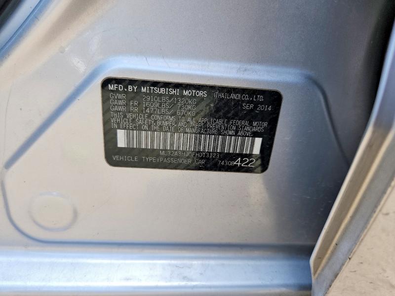 Aukcja sprzedaży 2015 Mitsubishi Mirage, vin: ML32A3HJ0FH013123, numer aukcji: 58294356