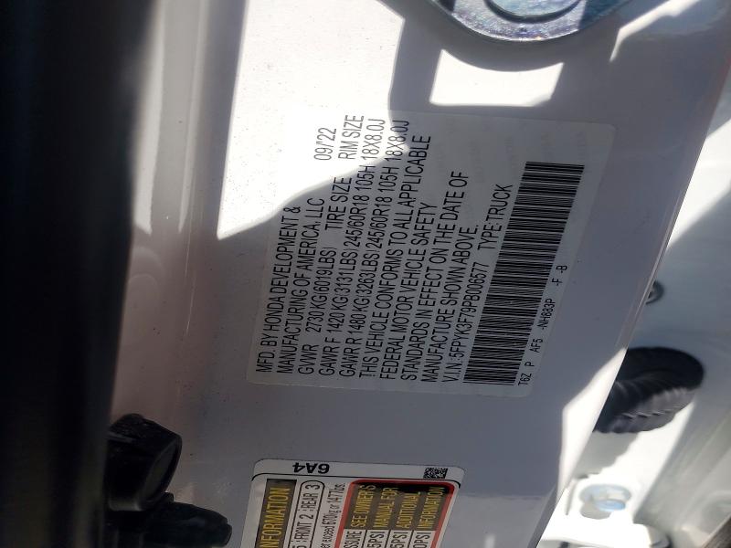 Aukcja sprzedaży 2023 Honda Ridgeline, vin: 5FPYK3F79PB006577, numer aukcji: 58572746