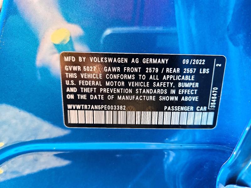 2023 Volkswagen Arteon მანქანა იყიდება აუქციონზე, vin: WVWTR7AN5PE003382, აუქციონის ნომერი: 57202636