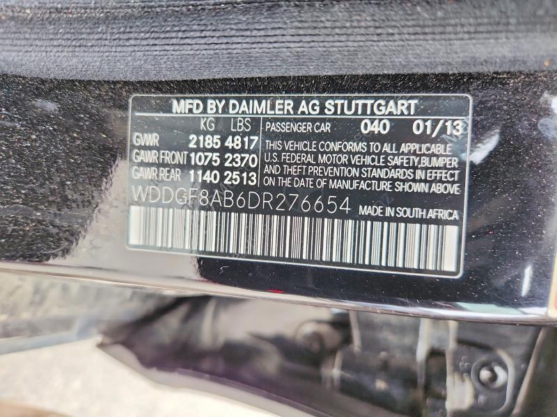 Aukcja sprzedaży 2013 Mercedes-benz C, vin: WDDGF8AB6DR276654, numer aukcji: 57938486