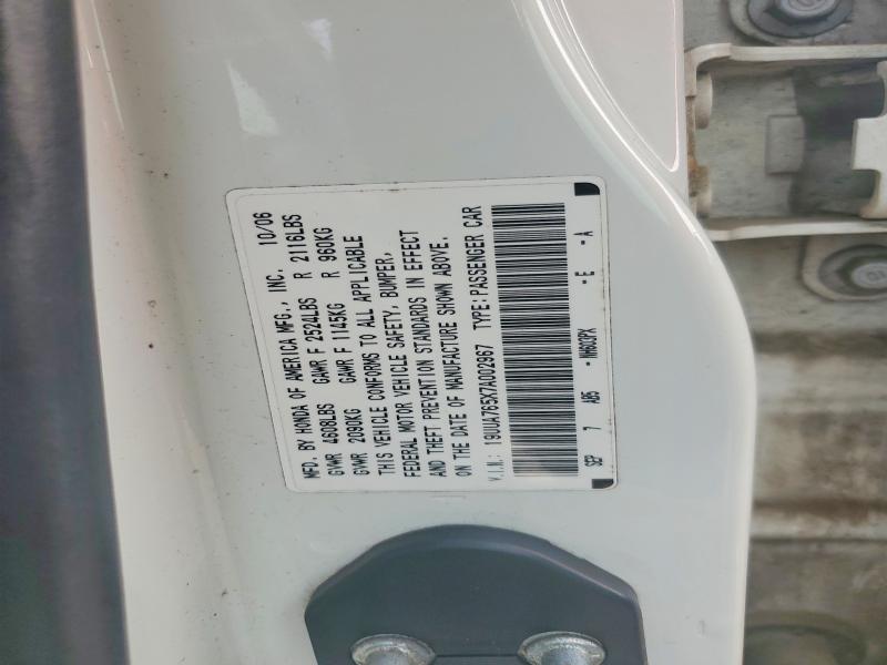 Auction sale of the 2007 Acura Tl, vin: 19UUA765X7A002967, lot number: 58739626