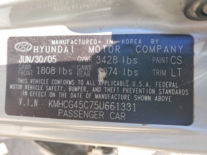 Продажа на аукционе авто 2005 Hyundai Accent, vin: KMHCG45C75U661331, номер лота: 55754946