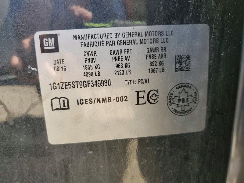 Aukcja sprzedaży 2016 Chevrolet Malibu, vin: 1G1ZE5ST9GF349980, numer aukcji: 55709266