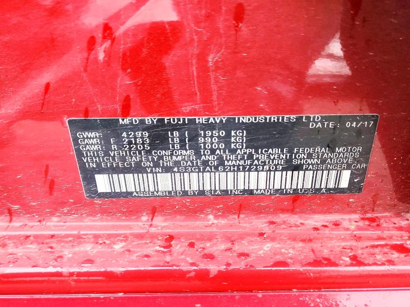 Продажа на аукционе авто 2017 Subaru Impreza, vin: 4S3GTAL62H1729909, номер лота: 56420206