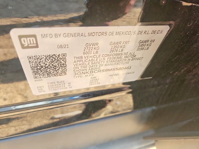Продаж на аукціоні авто 2021 Chevrolet Blazer, vin: 3GNKBCRS9MS580461, номер лоту: 59181146