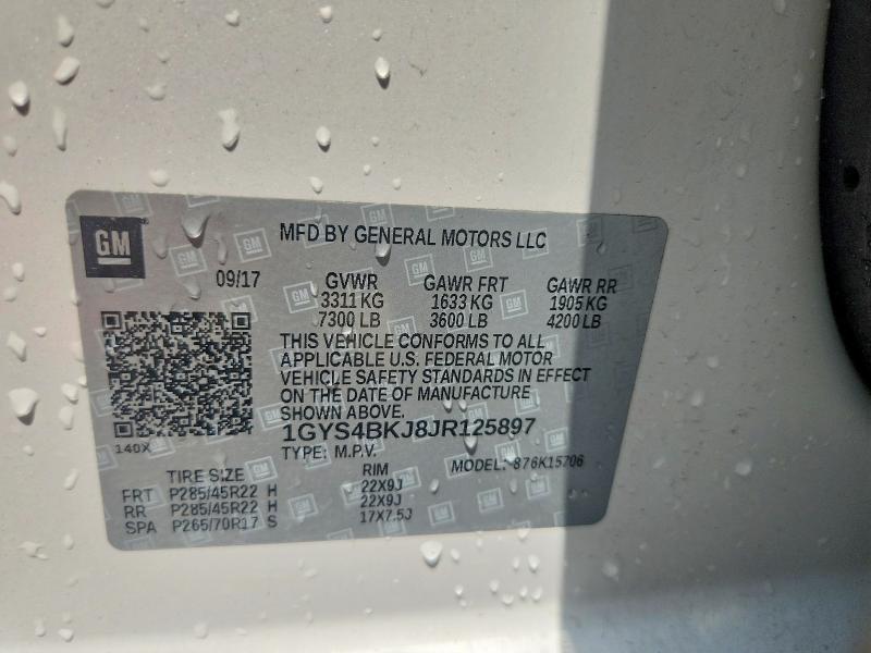 Продажа на аукционе авто 2018 Cadillac Escalade, vin: 1GYS4BKJ8JR125897, номер лота: 56646096
