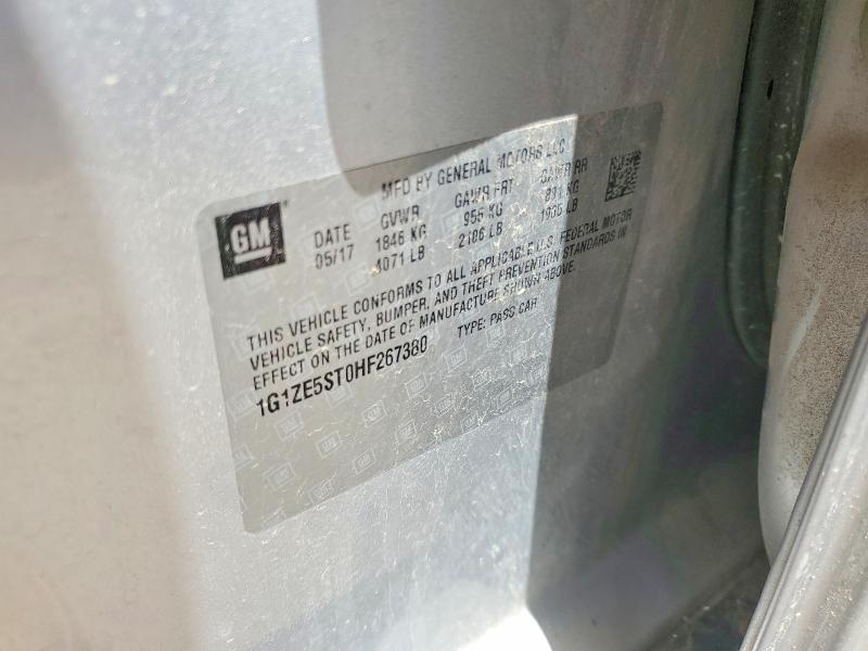 Продаж на аукціоні авто 2017 Chevrolet Malibu, vin: 1G1ZE5ST0HF267380, номер лоту: 58091456