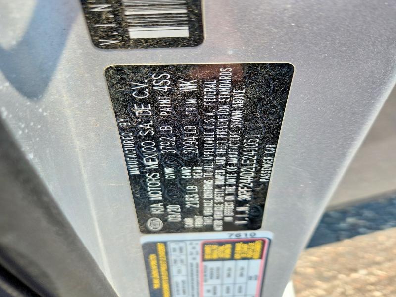 59161896 :رقم المزاد ، 3KPF24AD2LE241051 vin ، 2020 Kia Forte مزاد بيع