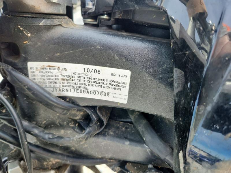 Продаж на аукціоні авто 2009 Yamaha Fz1, vin: JYARN17E69A007585, номер лоту: 56988756