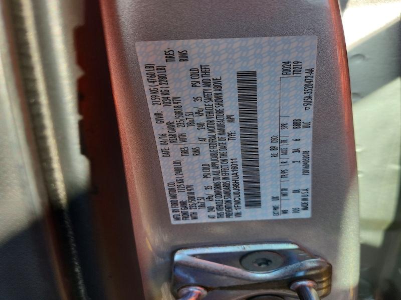 Продажа на аукционе авто 2017 Ford Escape, vin: 1FMCU0J98HUA16011, номер лота: 55681506