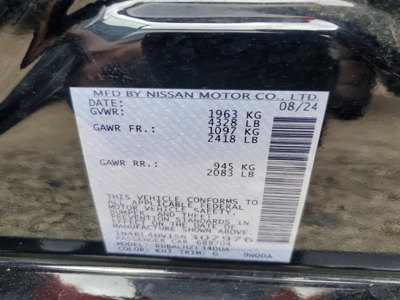Продажа на аукционе авто 2025 Nissan Altima, vin: 1N4BL4DV1SN307976, номер лота: 56630746