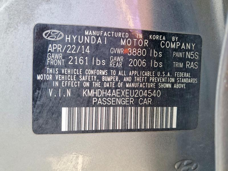 Продажа на аукционе авто 2014 Hyundai Elantra, vin: KMHDH4AEXEU204540, номер лота: 57055376