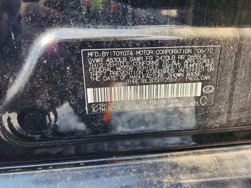 Aukcja sprzedaży 2013 Lexus Gs, vin: JTHBE1BLXD5012557, numer aukcji: 58713176