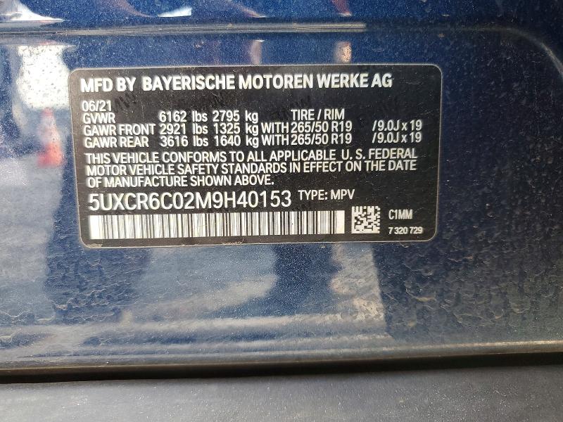 Aukcja sprzedaży 2021 Bmw X5, vin: 5UXCR6C02M9H40153, numer aukcji: 56447686