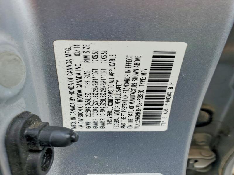 Aukcja sprzedaży 2014 Honda Cr-v, vin: 2HKRM3H73EH528950, numer aukcji: 57591026