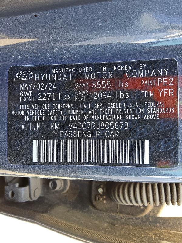 Продаж на аукціоні авто 2024 Hyundai Elantra, vin: KMHLM4DG7RU805673, номер лоту: 57111896