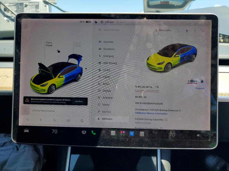 Продаж на аукціоні авто 2019 Tesla Model 3, vin: 5YJ3E1EB0KF429545, номер лоту: 58146806