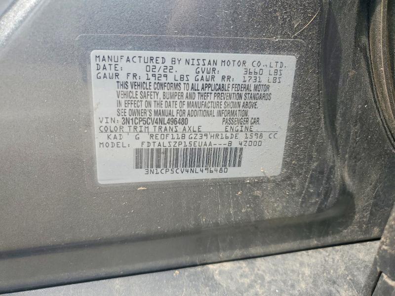 Aukcja sprzedaży 2022 Nissan Kicks, vin: 3N1CP5CV4NL496480, numer aukcji: 57625026