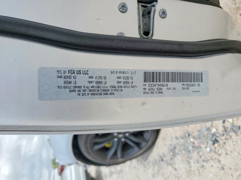 Продаж на аукціоні авто 2017 Dodge Charger, vin: 2C3CDXKT3HH566196, номер лоту: 59009766