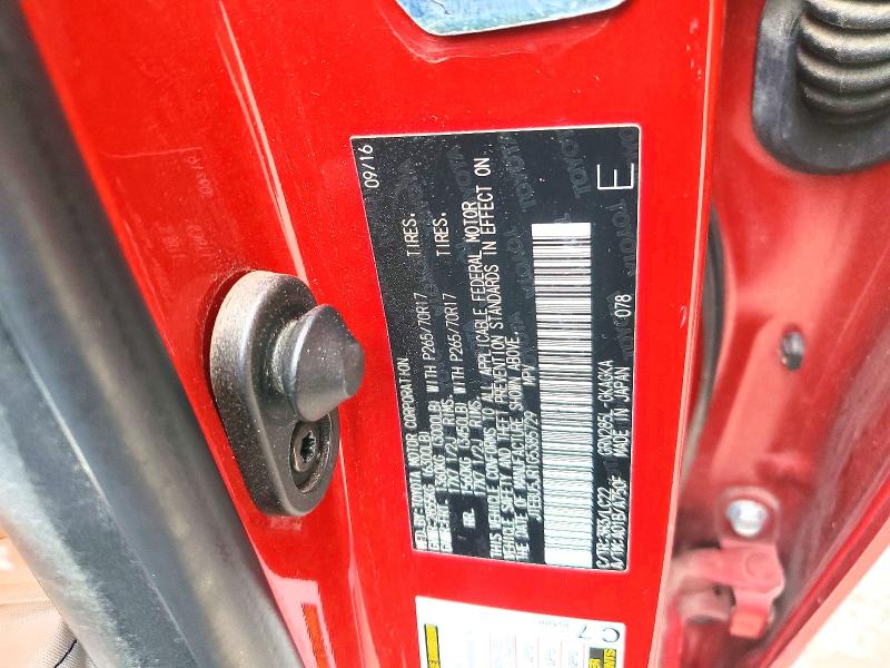 58701116 :رقم المزاد ، JTEBU5JR1G5385729 vin ، 2016 Toyota 4runner مزاد بيع