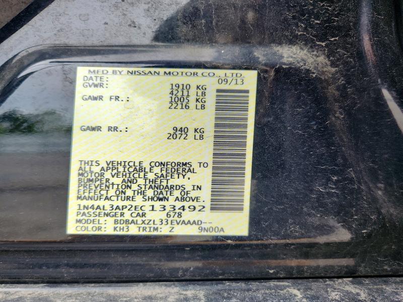 Aukcja sprzedaży 2014 Nissan Altima, vin: 1N4AL3AP2EC133492, numer aukcji: 58885876