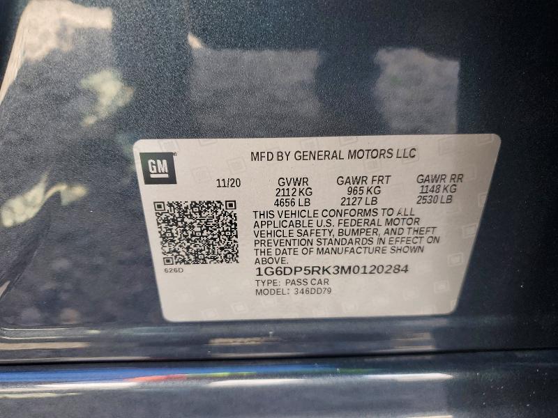 Aukcja sprzedaży 2021 Cadillac Ct5, vin: 1G6DP5RK3M0120284, numer aukcji: 58997396