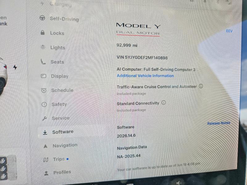 Продажа на аукционе авто 2021 Tesla Model Y, vin: 5YJYGDEF2MF140898, номер лота: 57966076