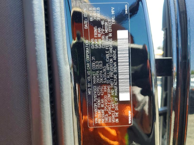 Продажа на аукционе авто 2016 Volvo Xc90, vin: YV4BC0PL7G1074503, номер лота: 56517396