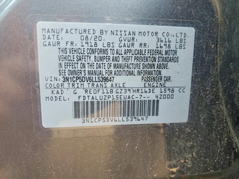Продажа на аукционе авто 2020 Nissan Kicks, vin: 3N1CP5DV6LL539647, номер лота: 56267186