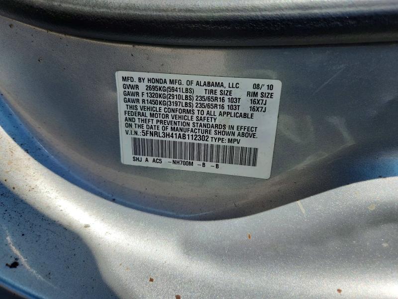 Продажа на аукционе авто 2010 Honda Odyssey, vin: 5FNRL3H41AB112302, номер лота: 53296716