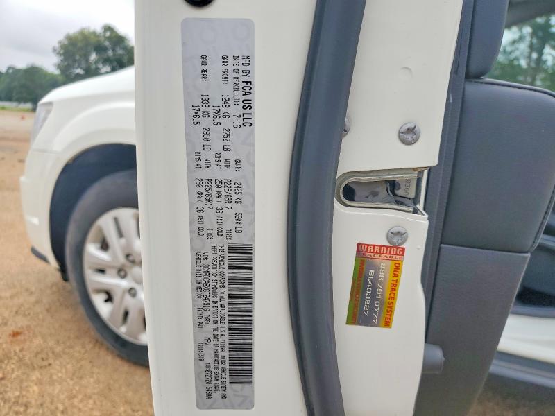 2016 Dodge Journey მანქანა იყიდება აუქციონზე, vin: 3C4PDCABXGT247916, აუქციონის ნომერი: 56103446