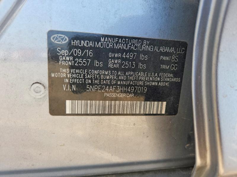 Продажа на аукционе авто 2017 Hyundai Sonata, vin: 5NPE24AF3HH497019, номер лота: 59114326