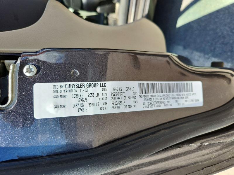 Продаж на аукціоні авто 2014 Chrysler Town & Country, vin: 2C4RC1CG4ER192405, номер лоту: 57260596